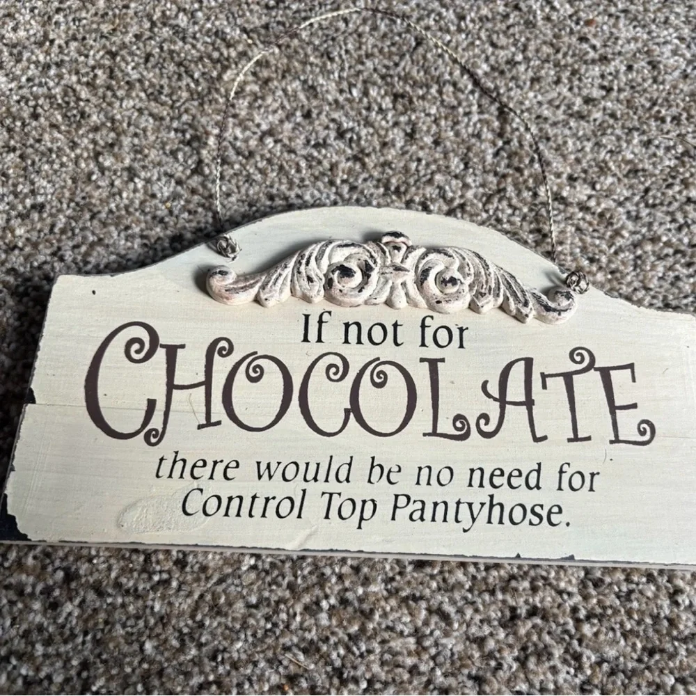 Chocolate-Themed Wall Hanging Decor lot of 2